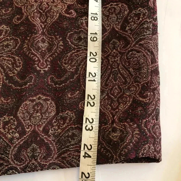 Vintage 𝅺Signature by Larry Levine maroon paisley pencil skirt size 10 L or XL‎ - Picture 9 of 10